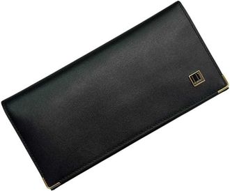 Dunhill Black Leather Long Wallet (Bi-Fold) (Pre-Owned)