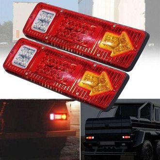 OEM 2 Luces Traseras De 12 V Para Cami&oacute;n/remolque, 19 Led, Impermeables, Con Luz De Freno, Intermitentes Traseros, Luces De Matr&iacute;cula Para Autocaravana, R