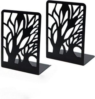 OEM Juego De 2 Sujetalibros, Sujetalibros Decorativos De Hierro En Forma De L, Antideslizantes Y Resistentes A La Corrosi&oacute;n, 17,5 X 12 X 9,5 Cm