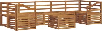 vidaXL Vidaxl Conjunto De Sof&aacute;s De Exterior 8 Uds. Natural