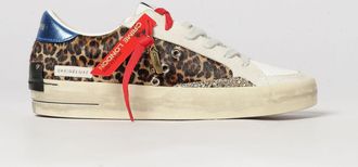 Crime London Sneakers basse Skate in pelle con inserti animalier in cavallino