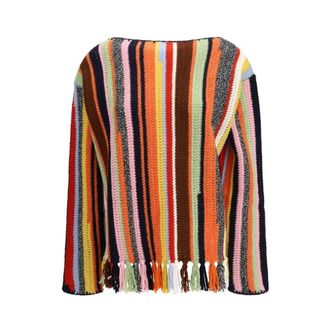 Prada Su&eacute;ter de Lana con Flecos - Knitwear - Hombre - Multicolor - L