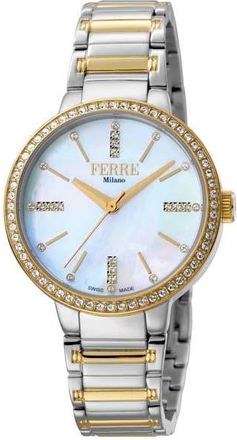 Gianfranco Ferre White Mother of Pearl Dial Ladies Watch FM1L084M0101