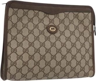 Gucci Pre-owned Clutches, female, Beige, Size: ONE SIZE Pre-owned Plastic Clutch