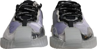 Dolce & Gabbana Silver Black Nylon NS1 Low Top Sneakers Mens Shoes (Pre-Owned)