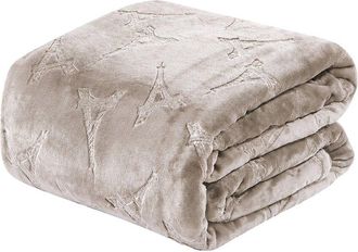 Luxury Home Eiffel Tower Embossed Throw Blanket