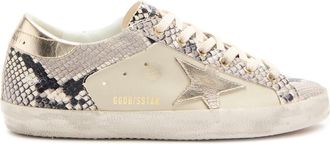 Golden Goose Super-star Python-effect Panelled Leather Sneakers - Beige - 36 (IT36 / UK3)