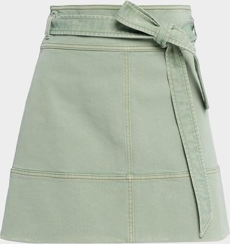 Tanya Taylor Courtney Denim Mini Skirt
