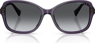 Ralph Lauren RA5351U 57mm Polarized Square Sunglasses in Blu Transparent/grey Polar at Nordstrom