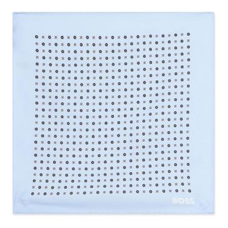 HUGO BOSS Sciarpa con motivo geometrico - - Accessories - Uomo - Blu - ONE SIZE