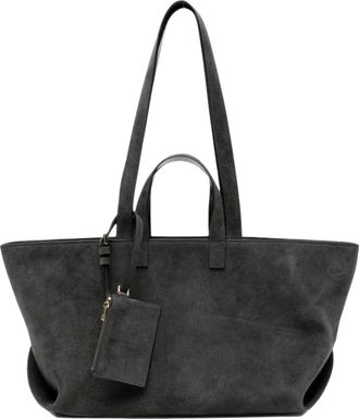 A.P.C. Slate Grey Suede Leather Tote Bag