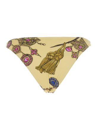 Versace All-Over Jewels Print Bikini Brief - Yellow