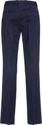 Off-white Mens Slim Fit Tailored Trousers Blue Elastane