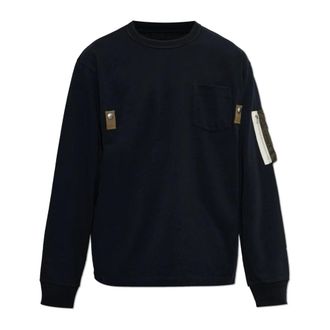 sacai Heren, Tops, Blauw, Maat: L Katoen