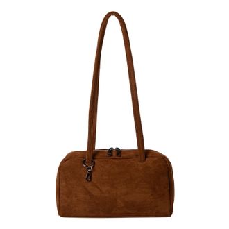 Generic Fashion Shoulder Bag Vintage Pillow Bag for Women Shopping Travel (Coffee)