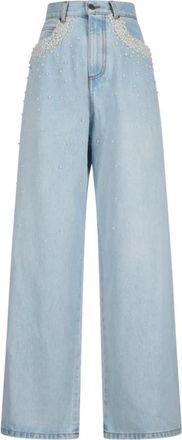 Giuseppe Di Morabito Wide-Leg Jeans - Dames - Loose Fit Jeans - Blauw - W29 - Katoen - Jeans