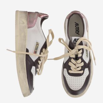 Autry Womens Low-Top Sneakers Medalist Super Vintage Multicolour Leather Trainers