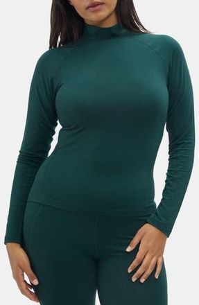 Halfdays Clare Mock Neck Base Layer Top in Alpine at Nordstrom Rack, Size X-Large