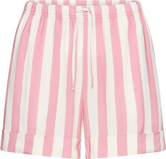 s.Oliver Schlafshorts S.OLIVER, Damen, Gr. 32, N-Gr, mauve gestreift, Web, Obermaterial: 100% Viskose, gestreift, loose fit kurz, Hosen Schlafshorts, mit breit