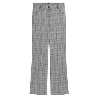 La Redoute Collections Flare broek, met Prince de Galles ruiten
