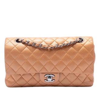 Chanel Pre-owned Quilted Double Flap Shoulder Bag - Dames - Pre-owned - Bruin - Maat: ONE Size Leer