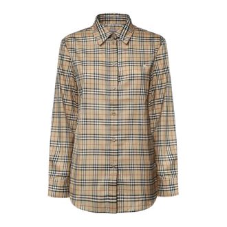 Burberry Klassiek overhemd van katoen met ruitpatroon - Dames - Blouses & Shirts - Veelkleurig - Maat: XS Katoen