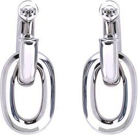 Paco Rabanne Womens Silver Resin Earrings
