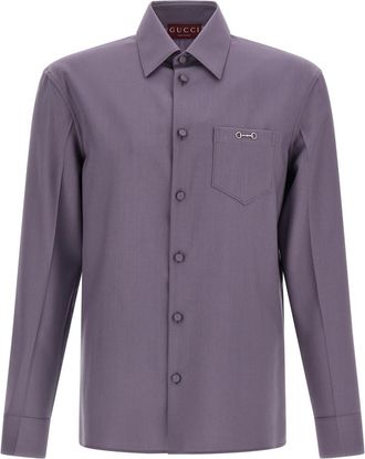 Gucci Purple Wool Shirt
