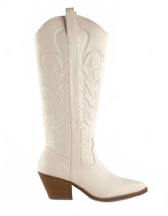 Matisse Footwear Womens Dixie Tall Western Boots In White