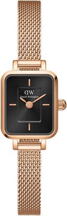 Daniel Wellington Womens DW00100647 Ladies Quadro Micro Rose Gold 16mm Watch - One Size