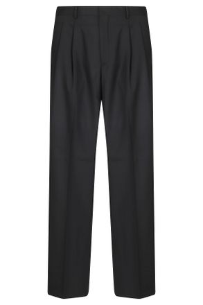 Sunflower Black Wide Pleated Virgin Wool Trousers