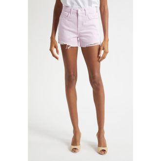 L'agence Beck High Waist Cutoff Denim Shorts in Pale Orchid Destruct at Nordstrom Rack, Size 30
