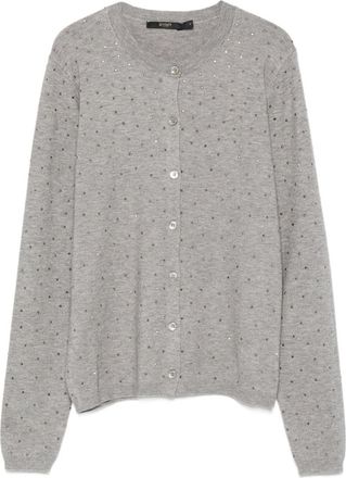 Seventy Crystal Embellishments Crewneck Cardigan