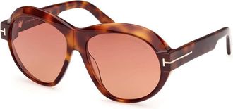 Tom Ford Ladies Black Aviator Sunglasses FT1113 53T