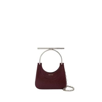 Alexander McQueen Rode Leren Cross Bar Tas - Dames - Handtassen - Rood - ONE Size - Leer - Tassen