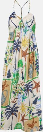 Velvet Leyla printed cotton midi dress