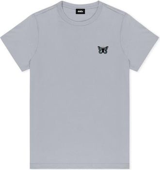 Dalix Butterfly Short Sleeve Classic Cotton Tee in Powder at Nordstrom, Size Xx-Large