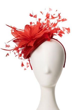 Collection XIIX Large Feather Fascinator in Red at Nordstrom Rack