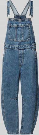 GAP Barrel Fit Denim-Latzhose mit verstellbaren Tr&auml;gern in Jeansblau, Gr&ouml;&szlig;e XL