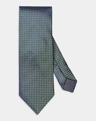 Eton Men & apos;s Geometric Jacquard Silk Tie