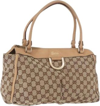 Gucci Pre-owned Vintage Shoulder Bag - Dames - Vintage Schoudertas - Beige - ONE Size - Leer - Vintage