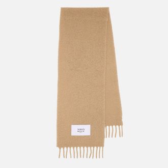 Maison Kitsun&eacute; Accessories Maison Kitsune Baby Alpaca Scarf in Beige