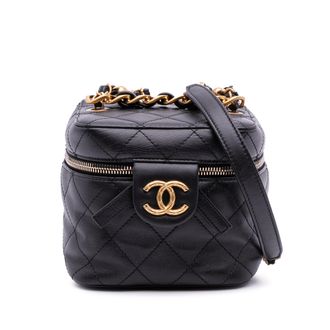 Chanel Quilted Crossbody Tas met Spiegeltas