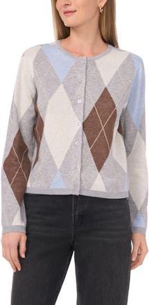 Halogen Argyle Cardigan in Light Heather Grey at Nordstrom Rack, Size X-Large