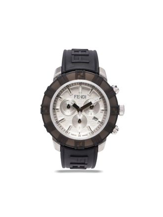 Fendi Fendastic 45mm chronograph watch - Black