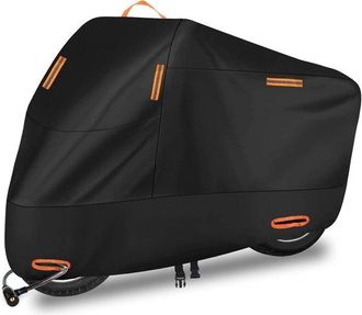 OEM Funda Impermeable Para Motocicleta, Fundas Impermeables Para Motocicletas, Motocicleta Universal, Tejido Oxford 210d, Xxl (245105125 Cm), Negro