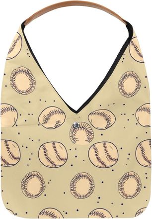 Generic Baseball Ball Background Reusable Lightweight Grocery Bags - Foldable Into Compact Pouch, Washable & Sturdy, Multipurpose for Shopping and Travel