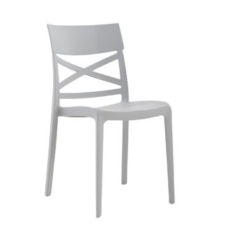 Siediti Fuori e Dentro Conjunto de 4 sillas de resina para interior o exterior gris claro