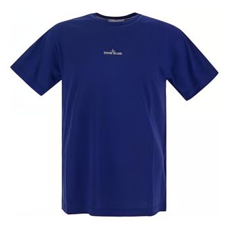 Stone Island Plain Logo T-shirt Blue 79152NS82-V0022