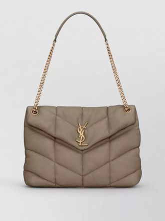 Saint Laurent puffer shoulder bag chain strap top handle